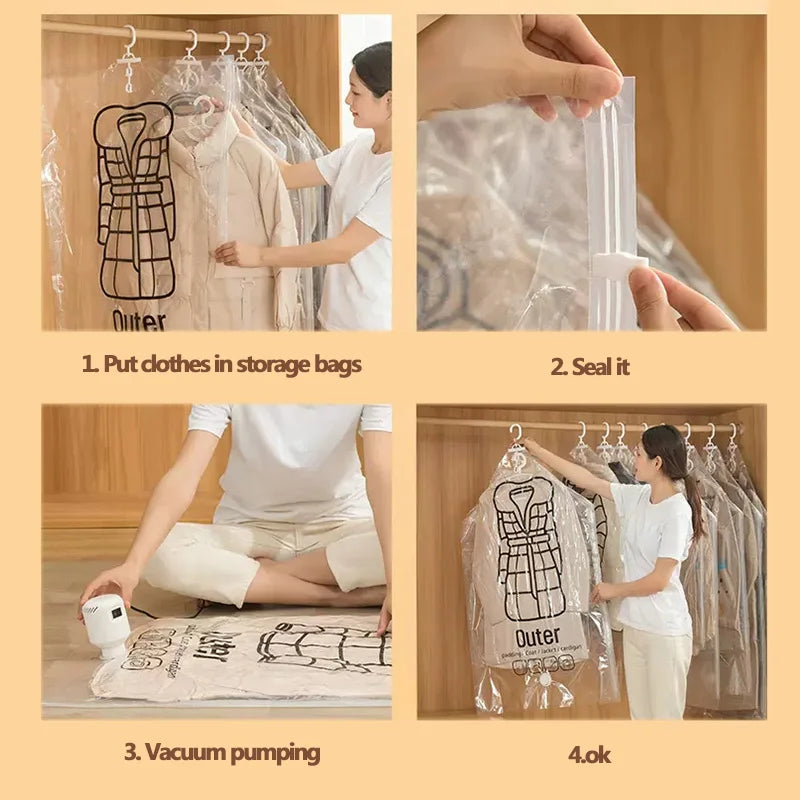 Hanging Space Saver Compression Storage Bag