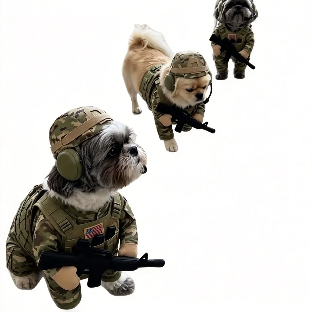 Pet Soldier Costume Set
