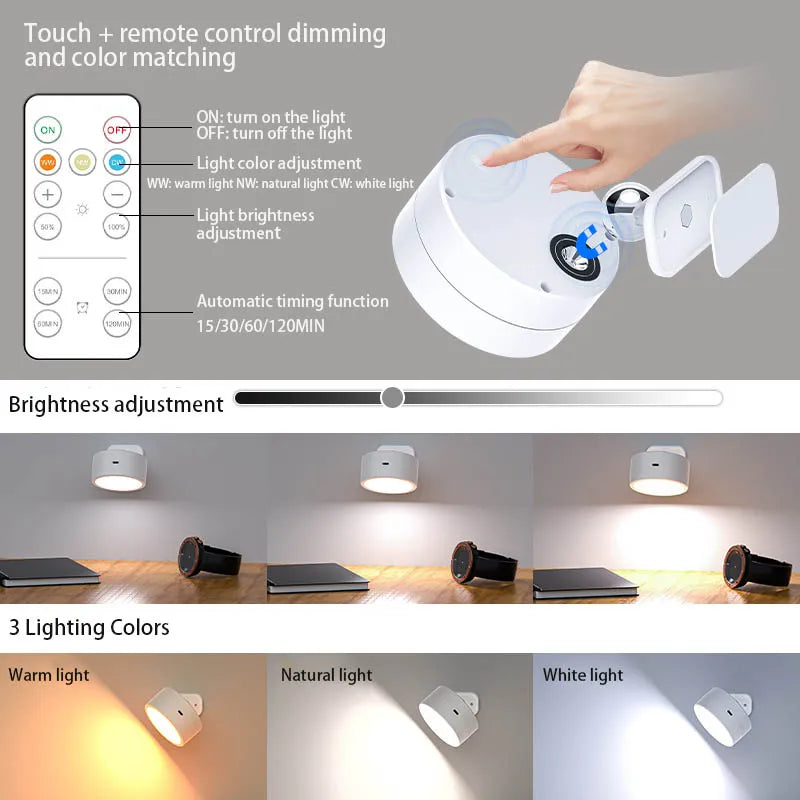 USB Magnetic Touch and Remote Control Spotlight