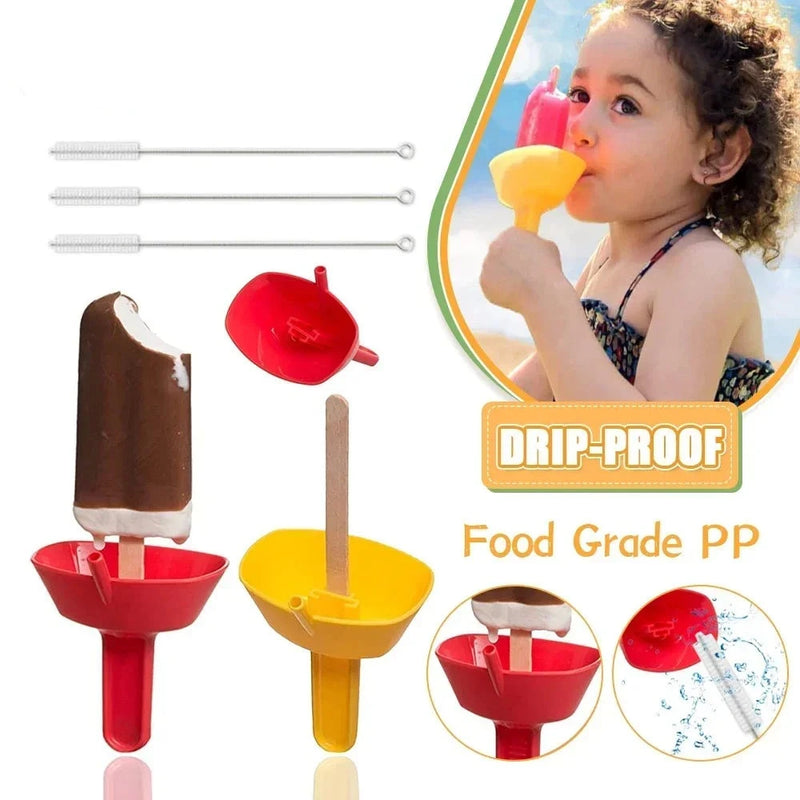 Popsicle Holder with Straw