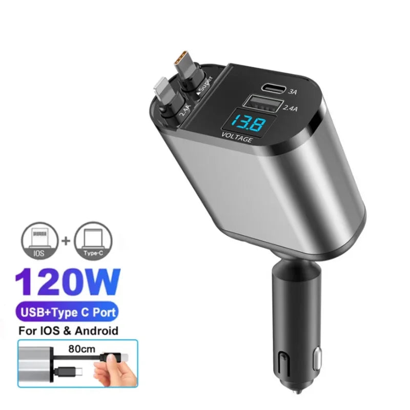 5-in-1 Car Fast Charger with Air Freshener