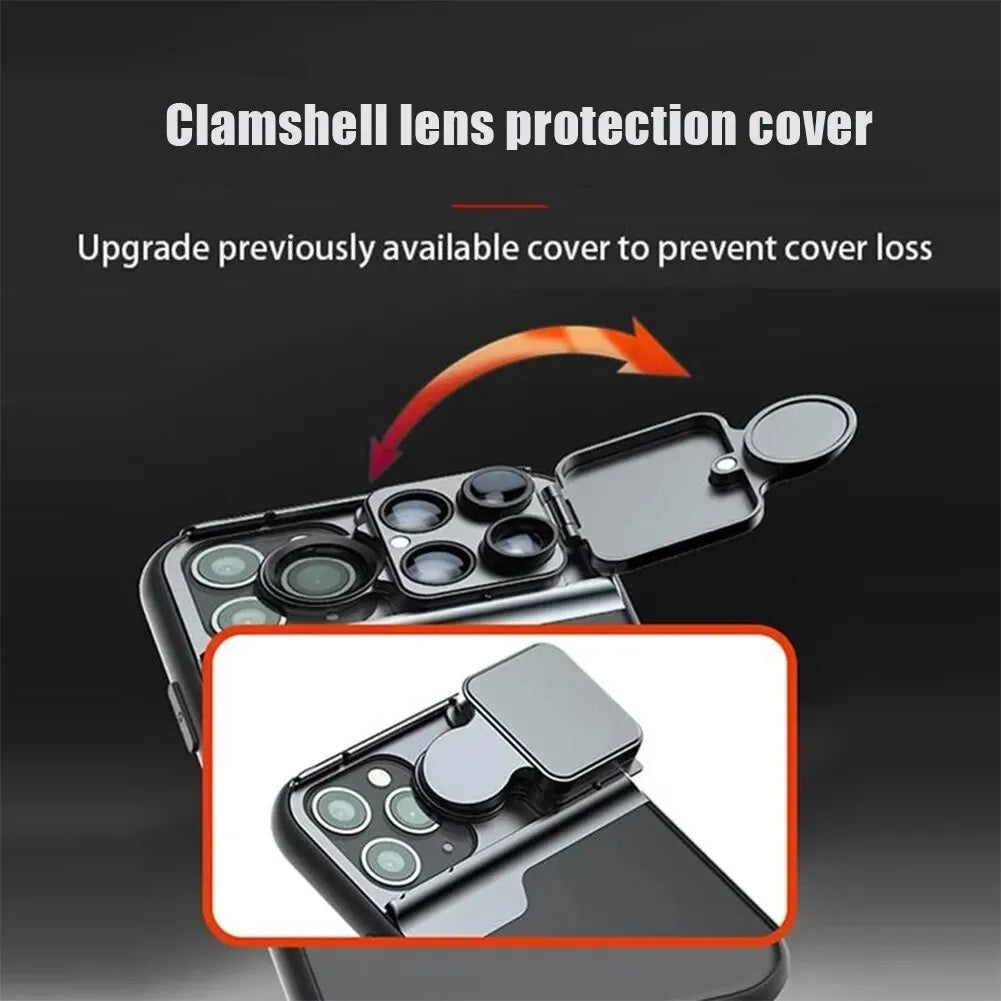 5 in 1 Mobile Fisheye Telephoto Lens Case