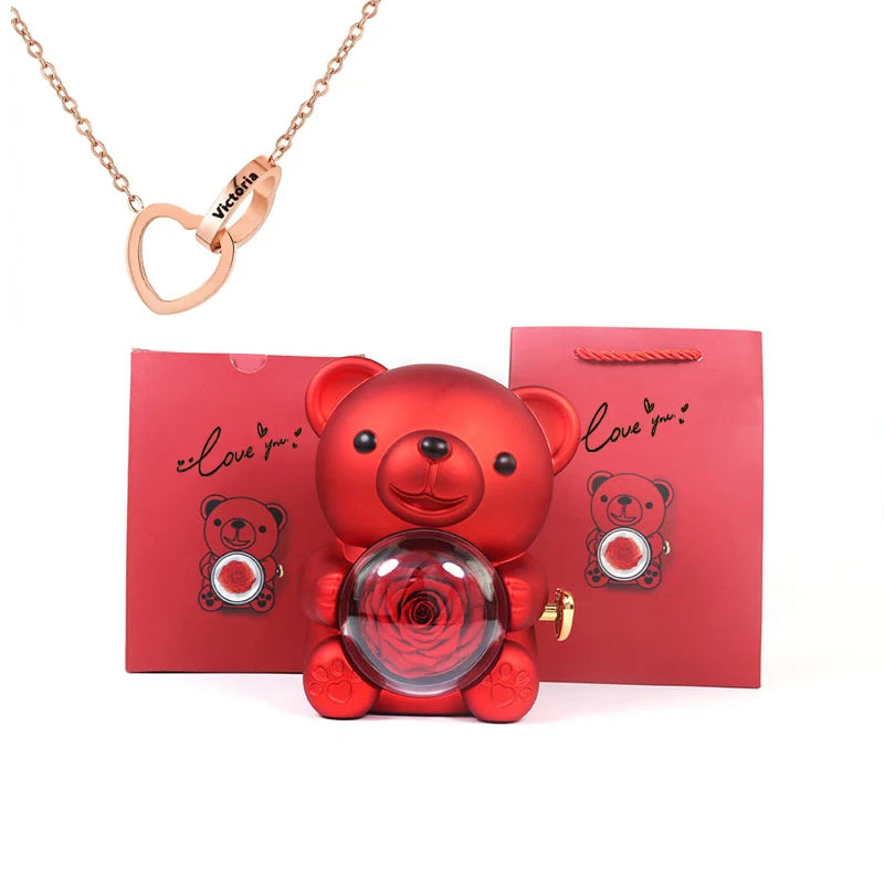 Rotating Bear Gift Box