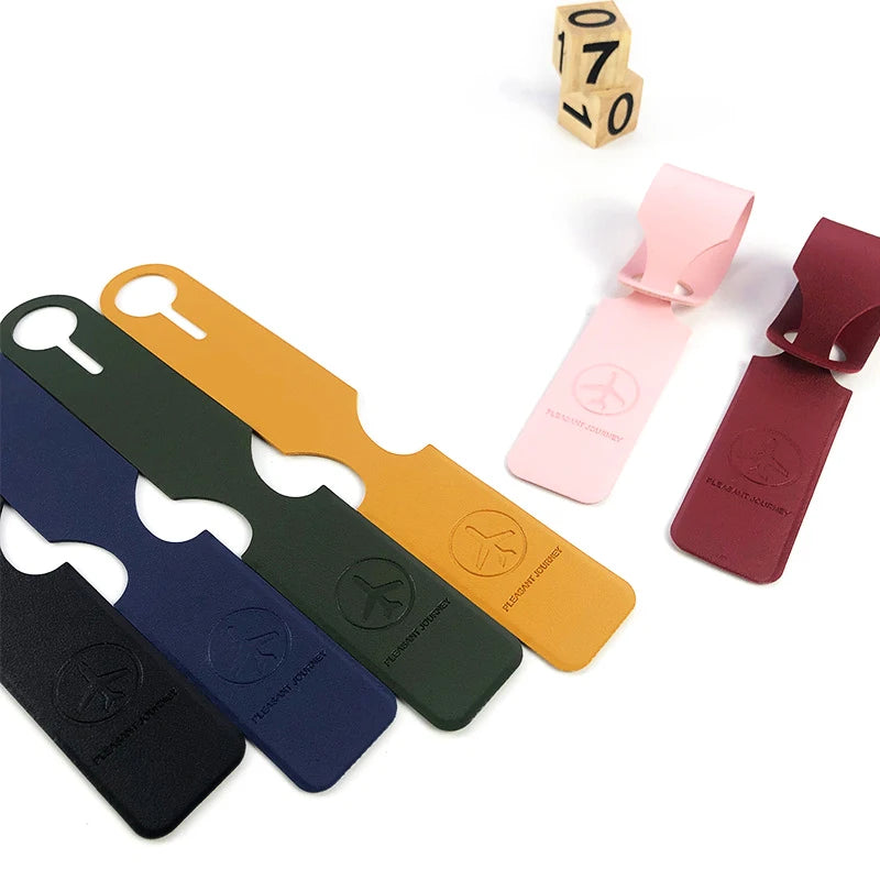 Portable Leather Luggage Tag