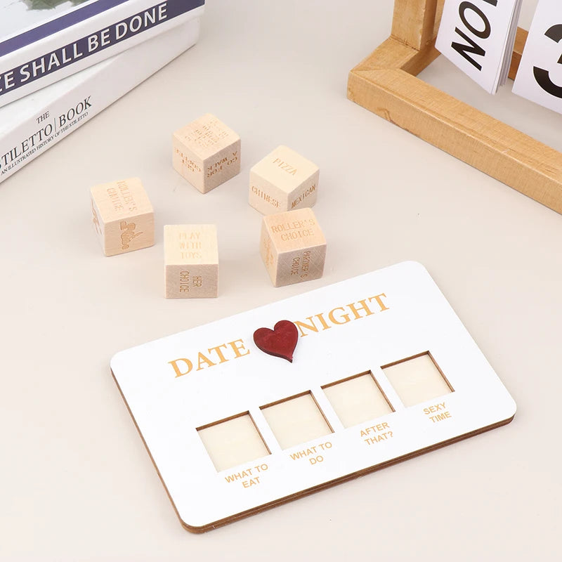 Wooden Date and Night Planner Game