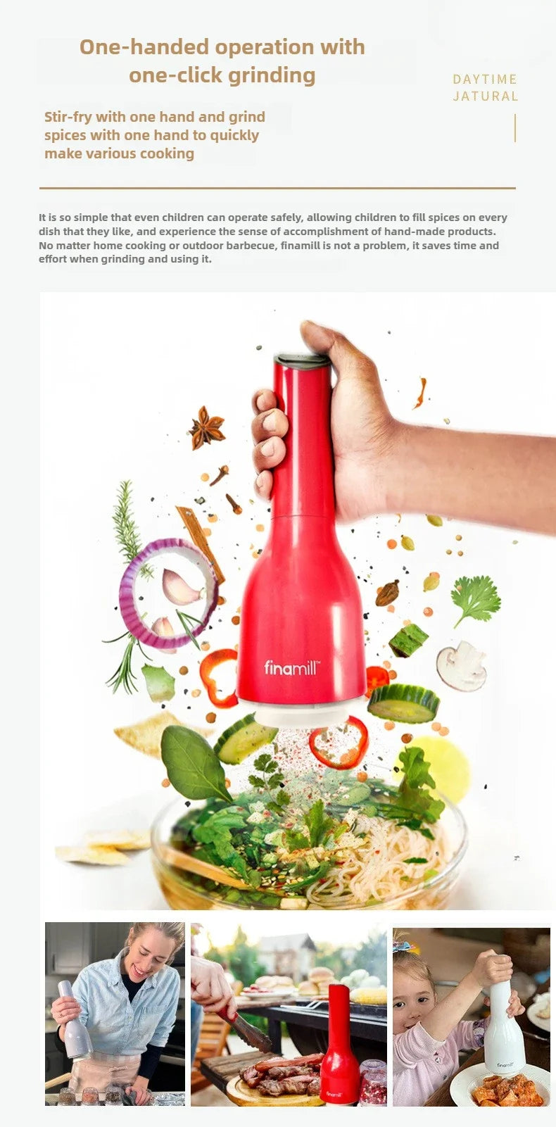 Electric Handheld Spice Mill