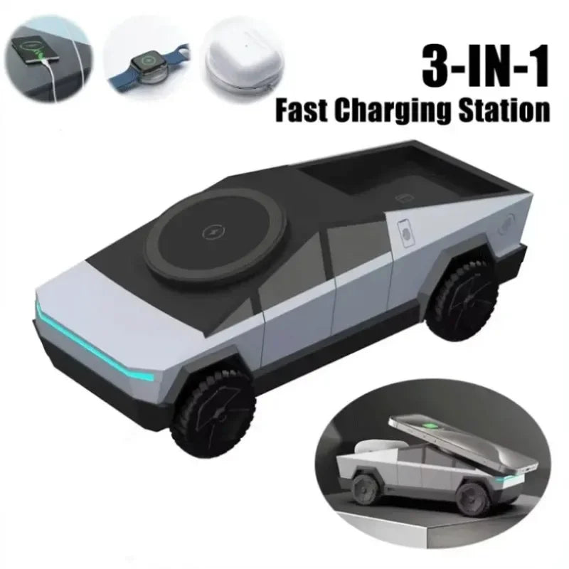 3 in 1 Cybertruck Magnetic Wireless Charger