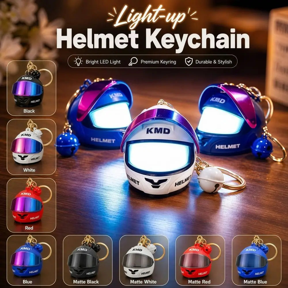 Cool Light-up Helmet Keychain