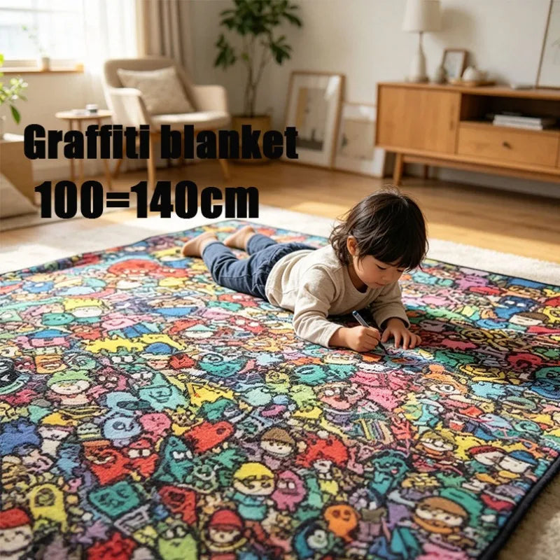 Creative Graffiti Coloring Blanket