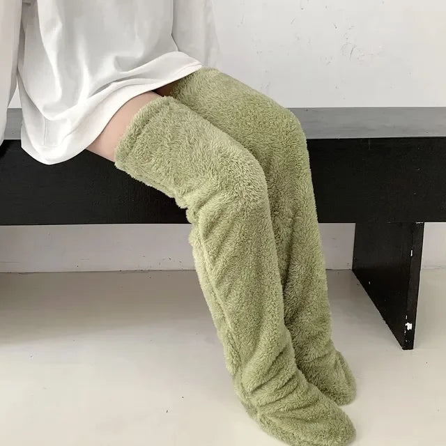 Over Knee High Fuzzy Socks