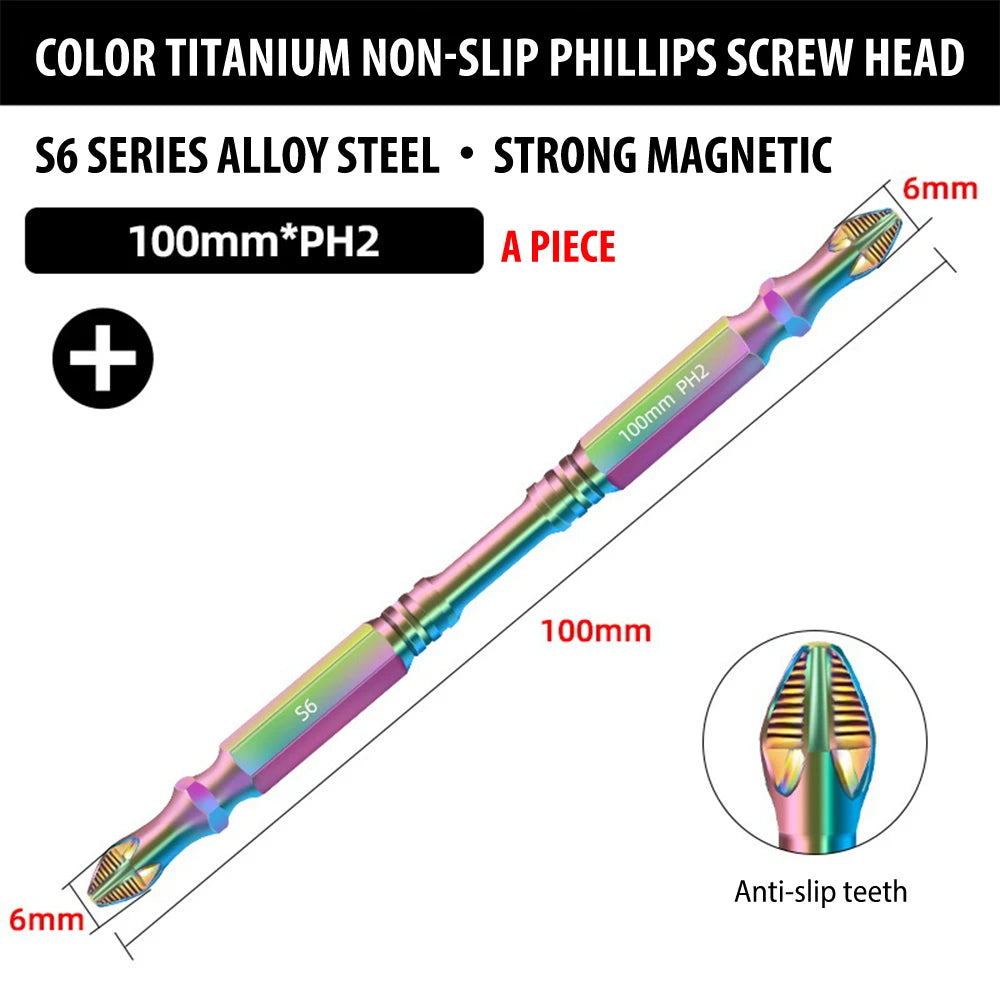 Magnetic Titanium Impact Anti-Slip Screw Head