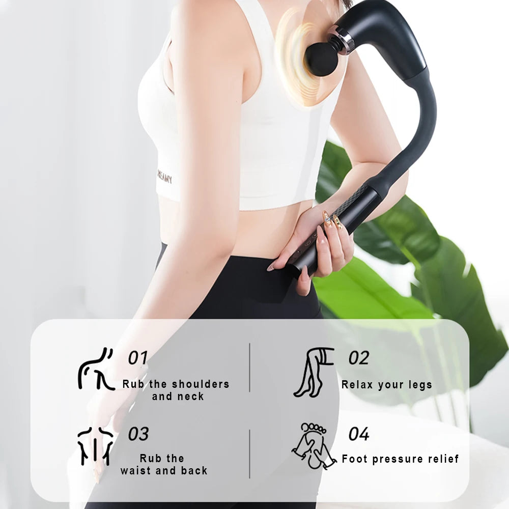 Ergonomic Long-Handle Electric Massager