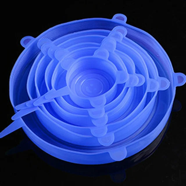 Elastic Silicone Lid Covers 6PCS