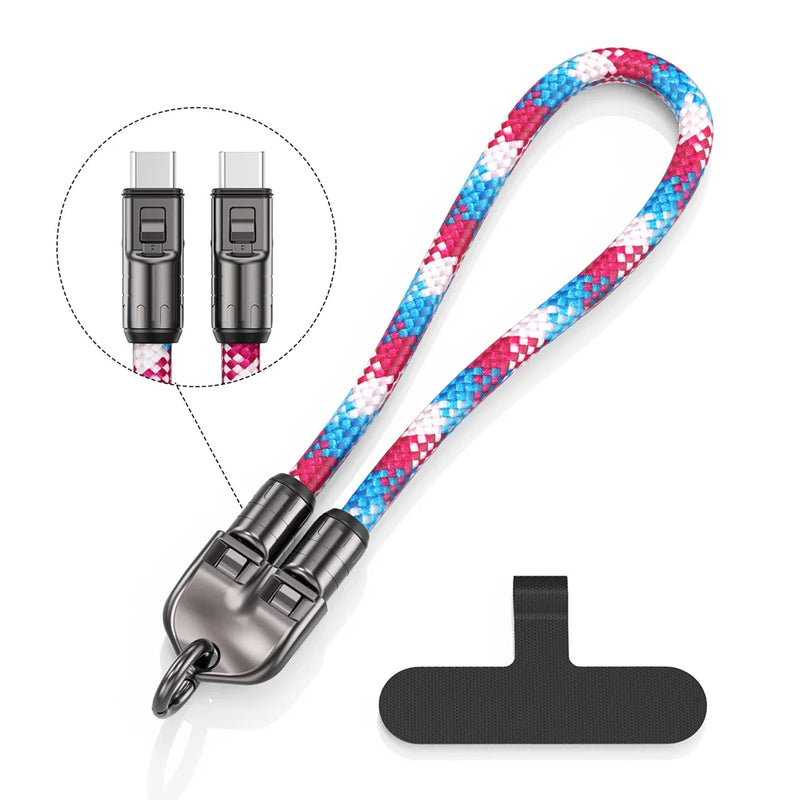 2 In 1 Lanyard Strap Fast Charging Cable