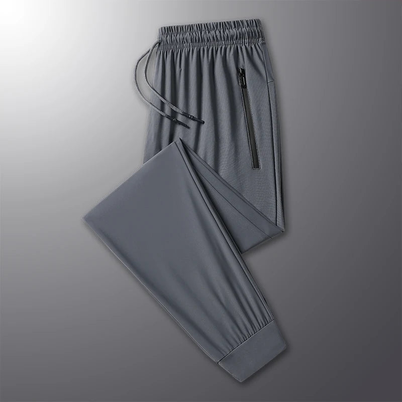 High Elastic Ice Silk Casual Pants