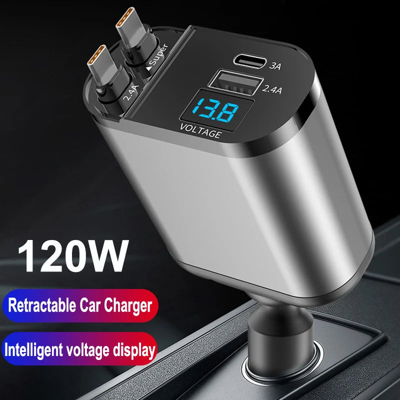 5-in-1 Car Fast Charger with Air Freshener