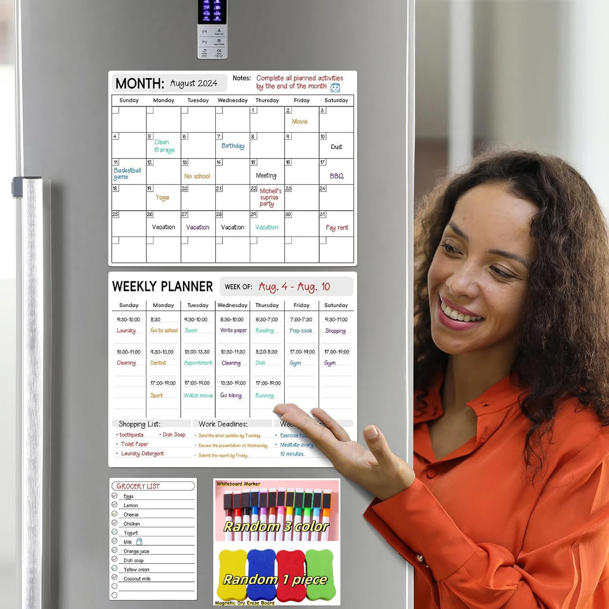 Magnetic Fridge Reusable Planner