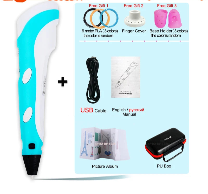 3D Drawing Printing Pen with LCD Screen