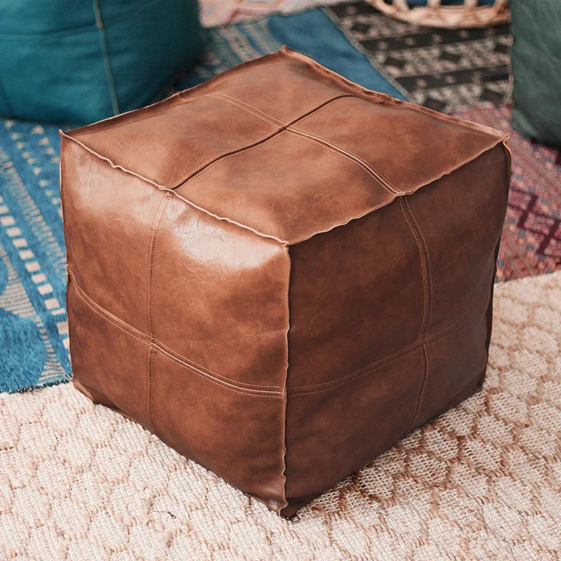 Unstuffed PU Leather Lazy Cushion Cover