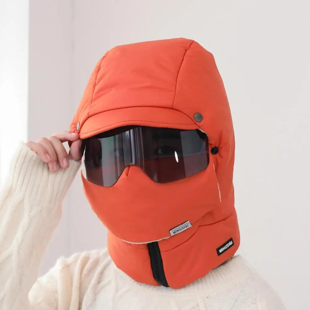 Unisex Winter Warm Hooded Cap with Mask