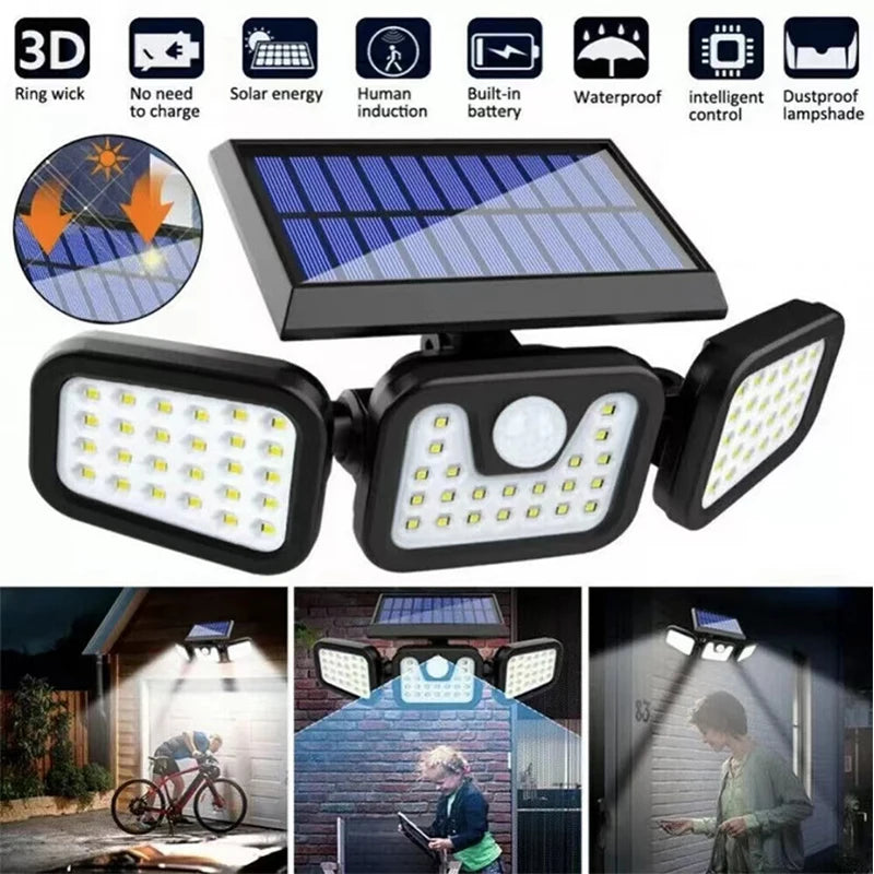Solar Motion Sensor Outdoor Lamp