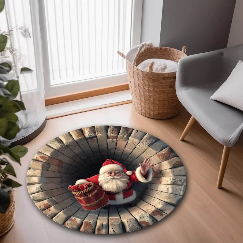 3D Christmas Santa Floor Mat