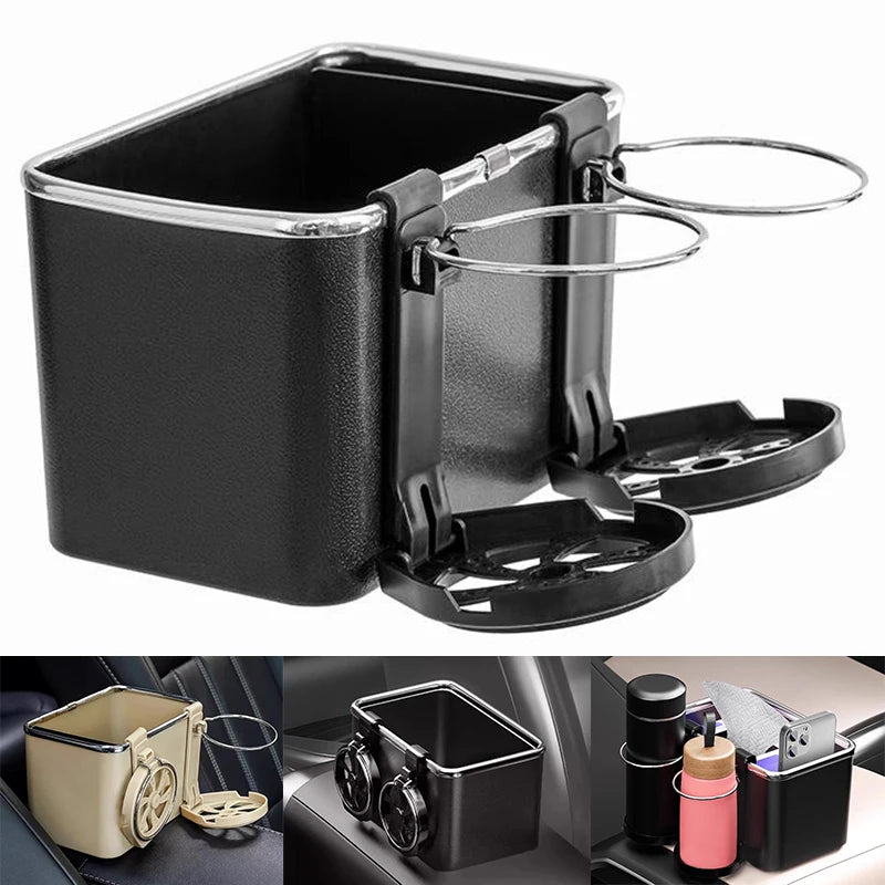 Car Armrest Storage Organizer with Cup Holder