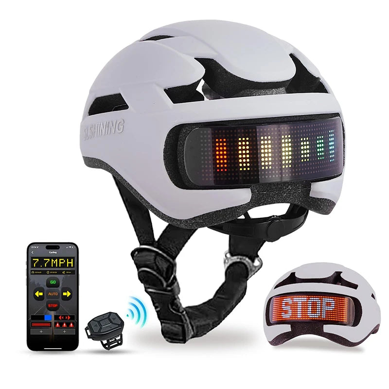 Bike Helmet with LED Display