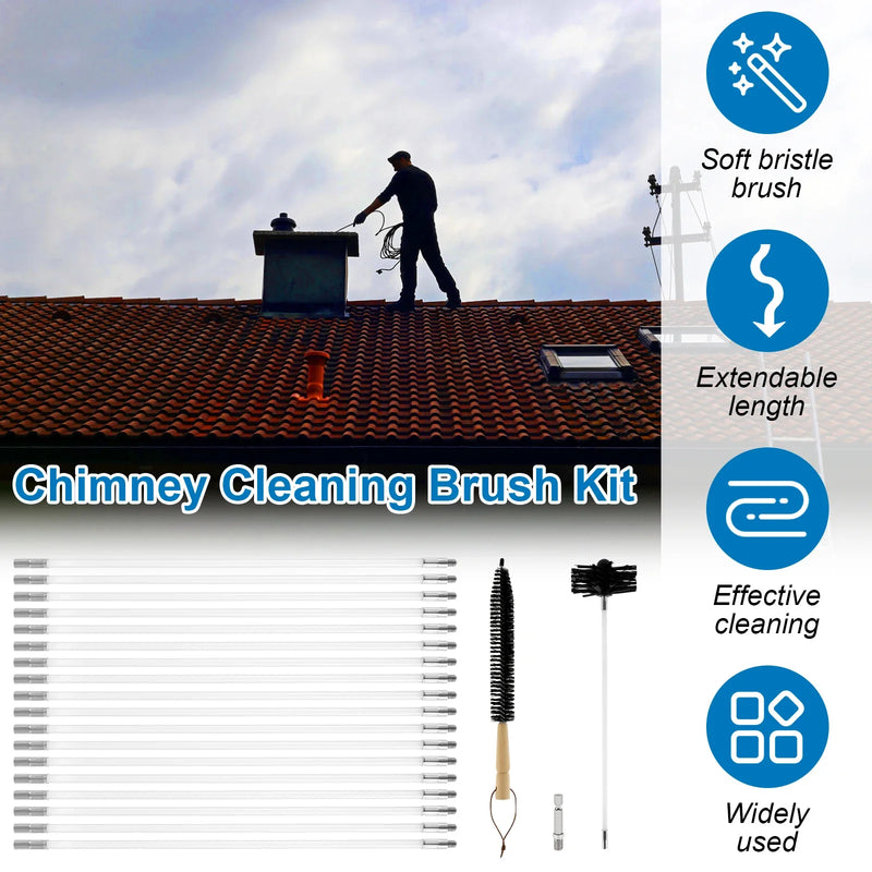 Chimney Cleaning Brush Kit