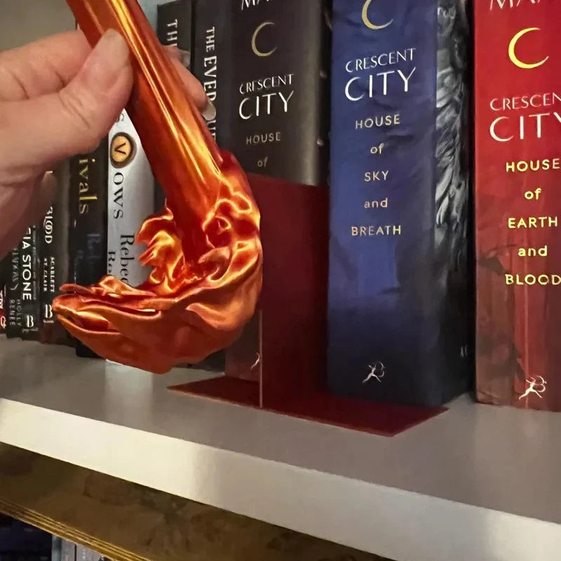 Flame Dragon Bookshelf Decor