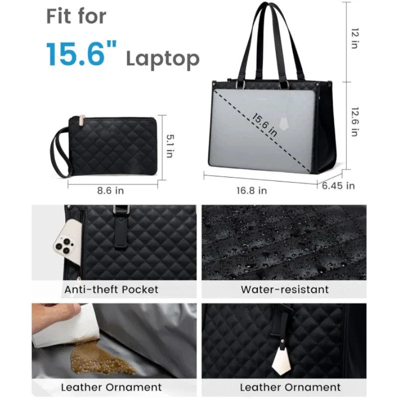 2-in-1 Laptop Bag with Insulated Lunch Compartment