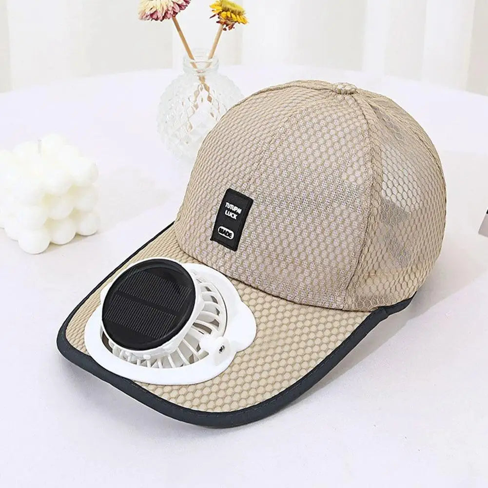 Solar & USB Charging Fan Hat