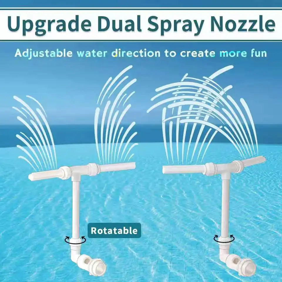 Dual Fountain Pool Water Sprinkler