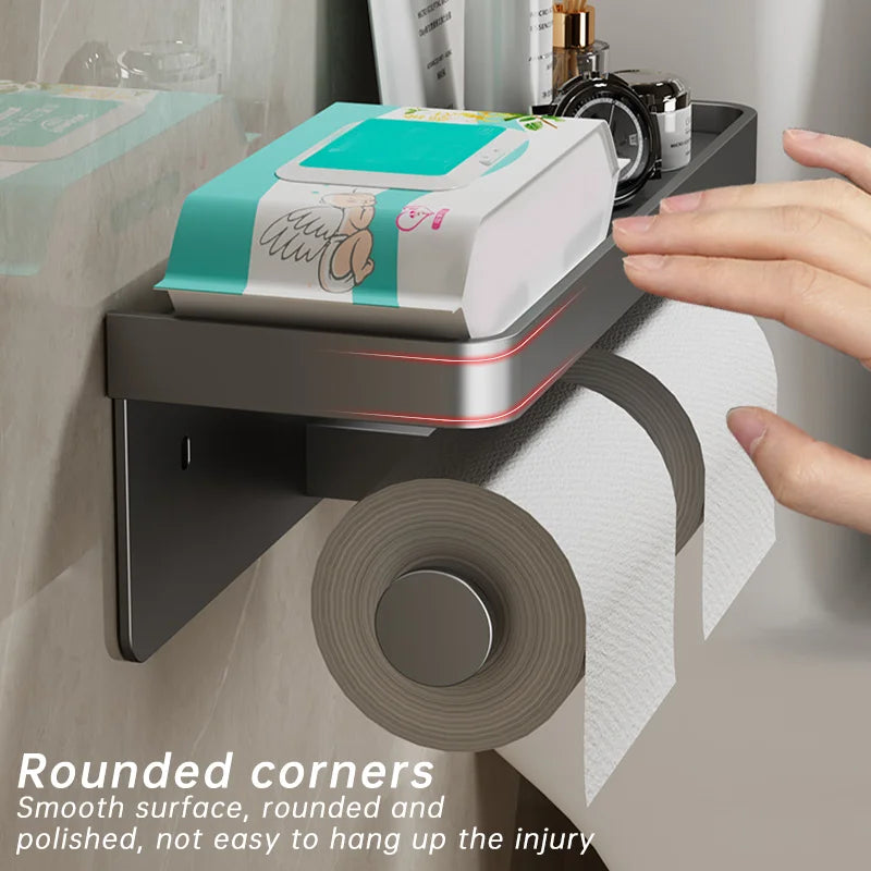 Wall-Mounted Aluminum Alloy Tissue holder