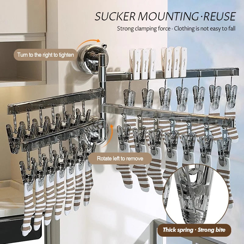 180 ° Rotation Drying Suction Cup For Clothes