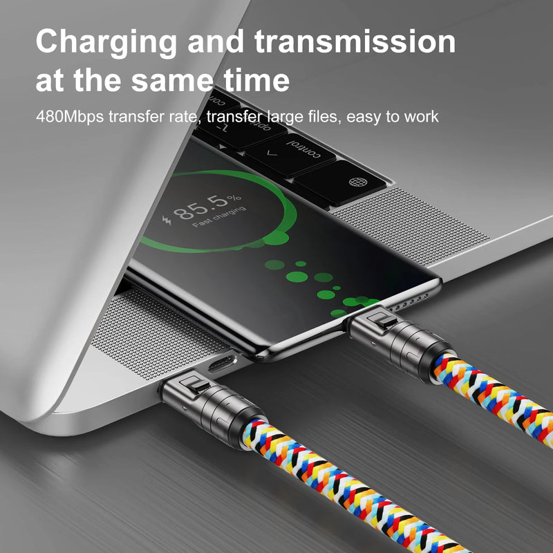 2 In 1 Lanyard Strap Fast Charging Cable