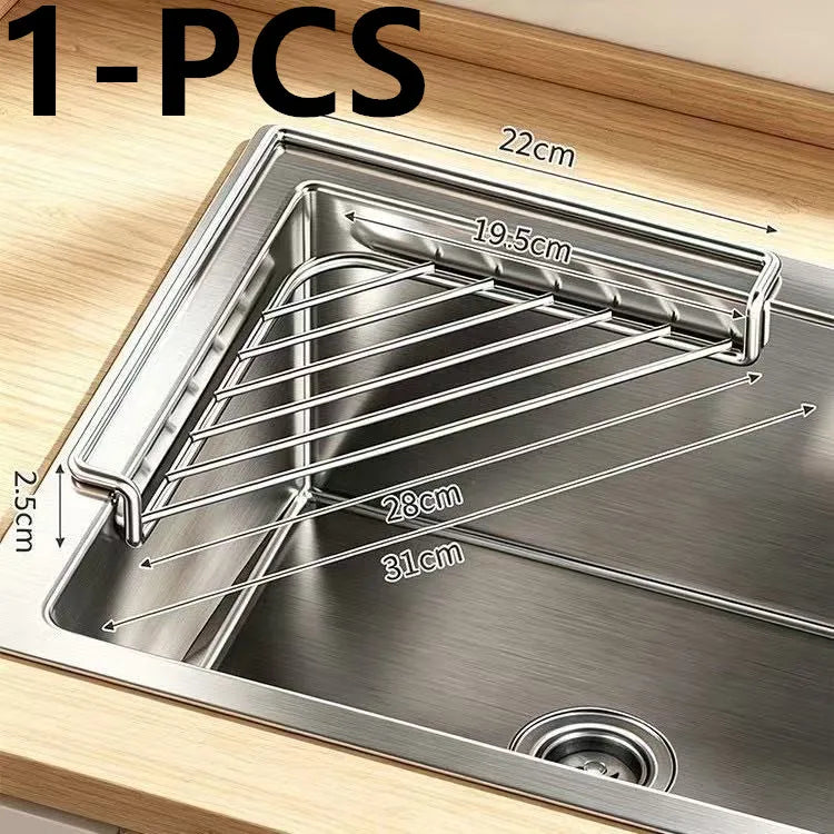 Stainless Steel Sink Corner Drain Rack