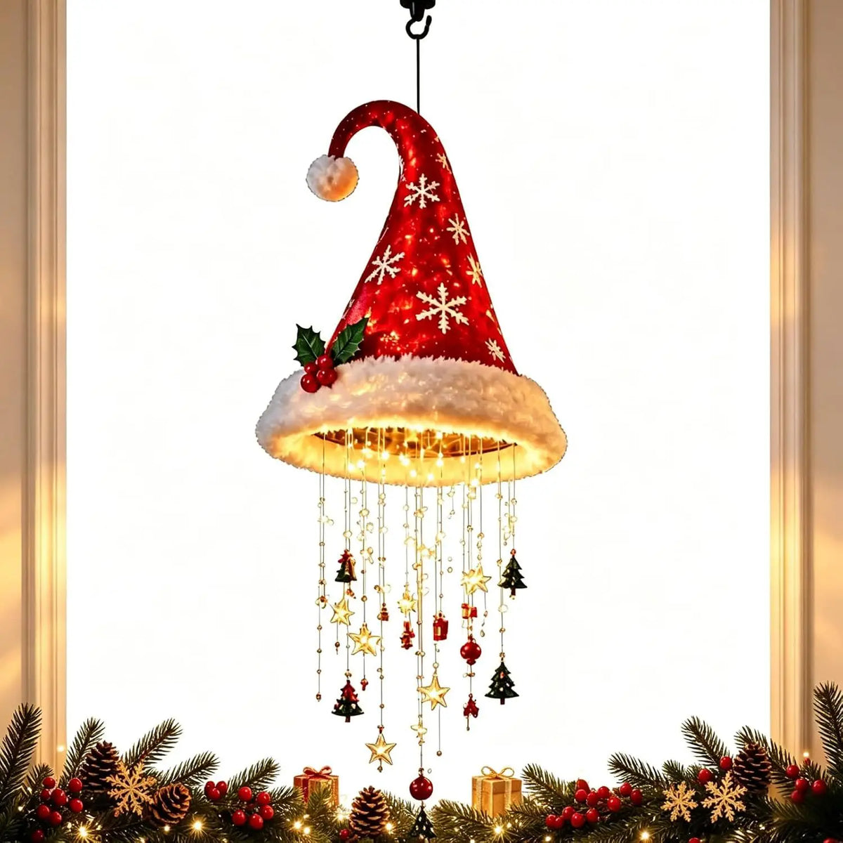 LED Christmas Hat Hanging  Light
