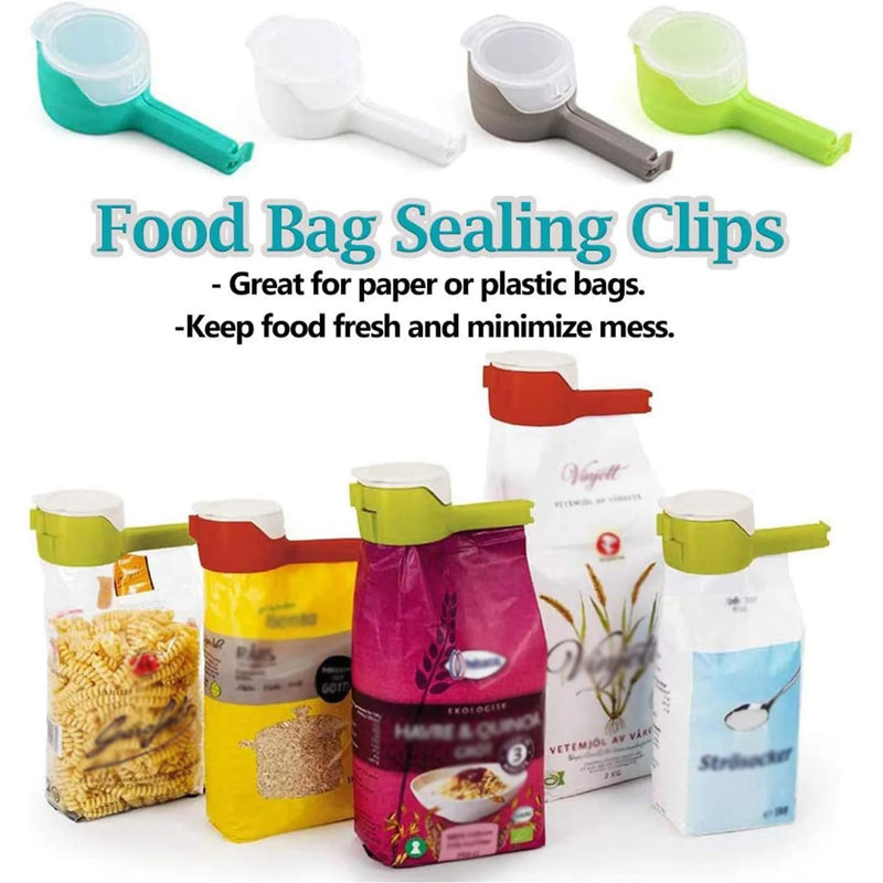 Food Bag Sealing Clips With Cap - 5Pcs