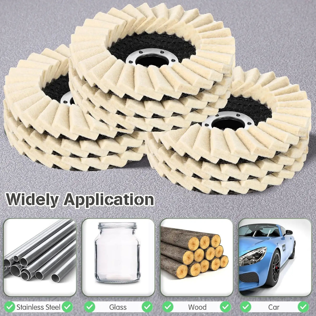 3pcs Wool Wheel Polishing Disc