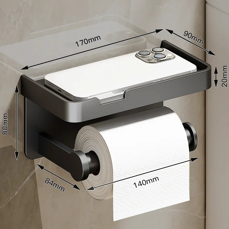 Wall-Mounted Aluminum Alloy Tissue holder