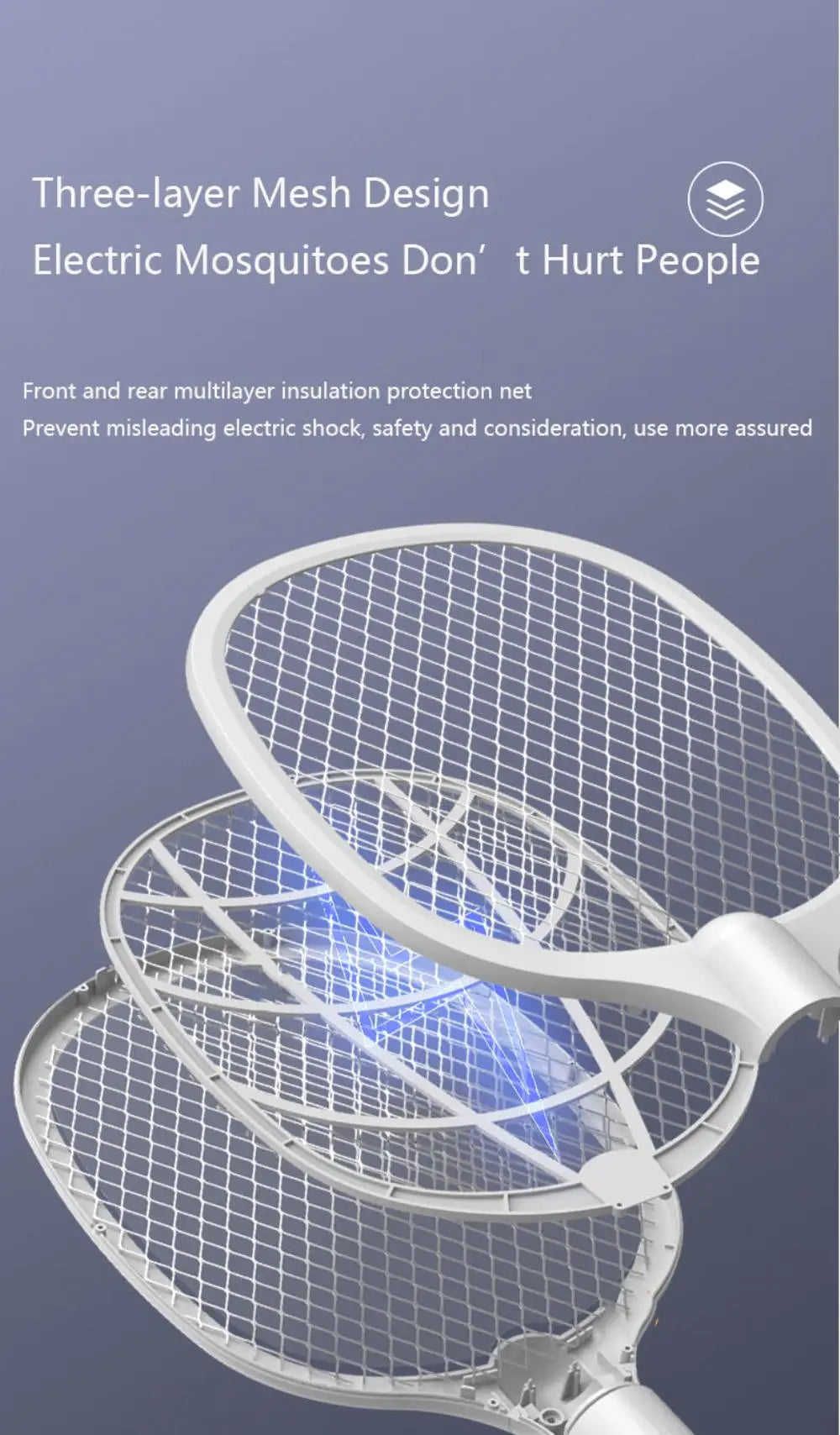 Rechargeable Electric Mosquito Swatter