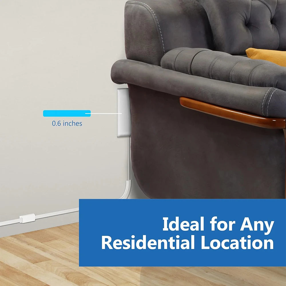 Ultra-Thin Wall Panel Plug with Extension Cord