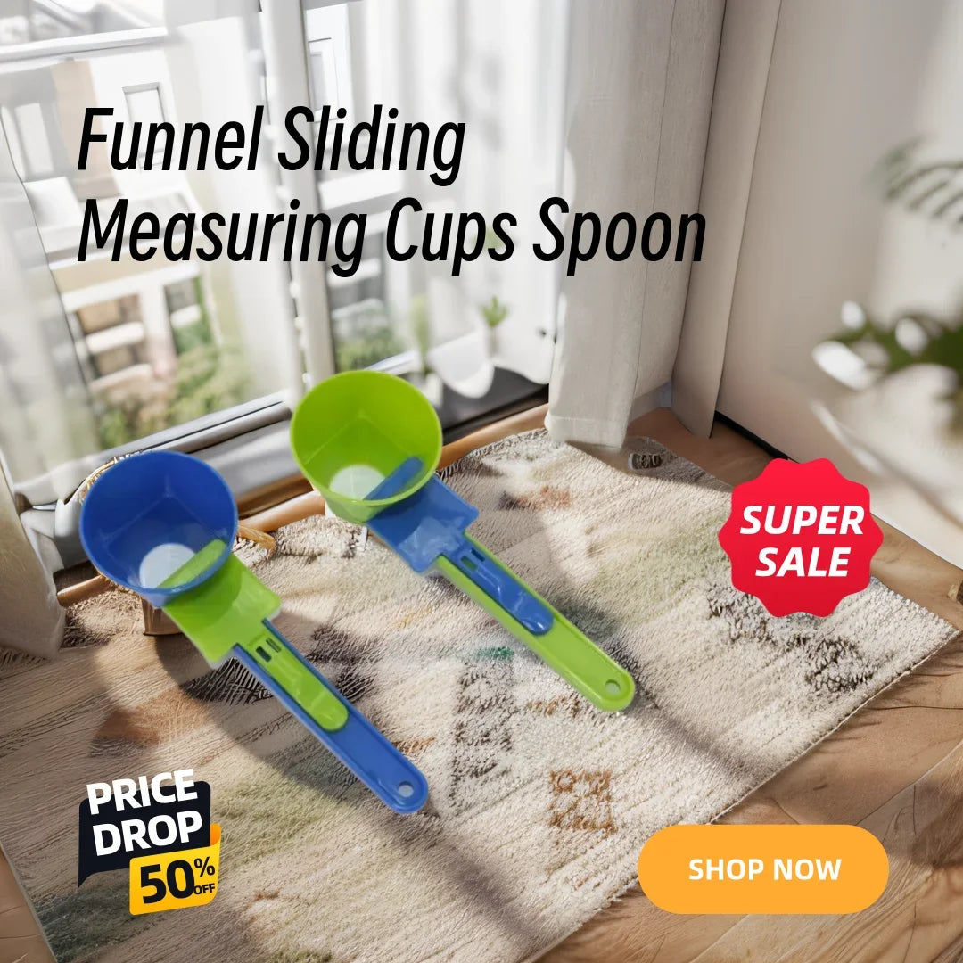 Sliding Measuring Scoop - 2 Pcs