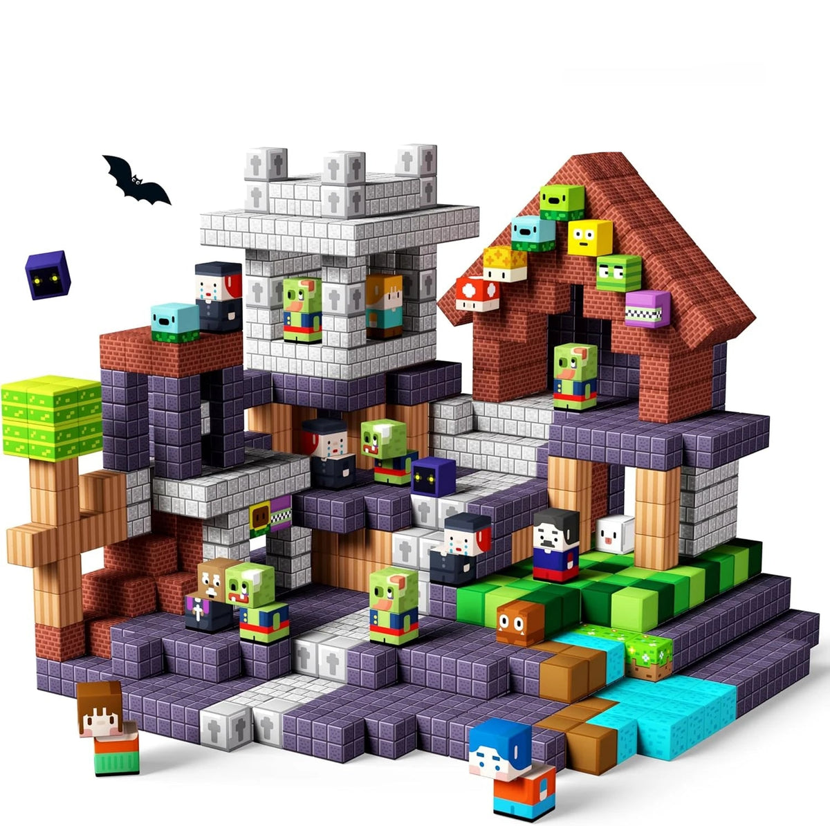 Mine World Magnetic Building Blocks