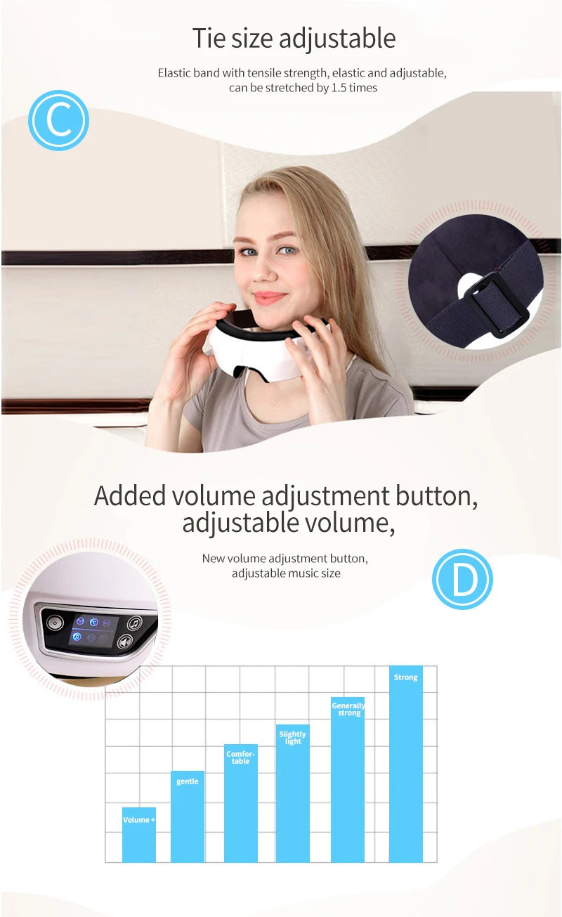 Bluetooth Music Hot Compress Eye Massager