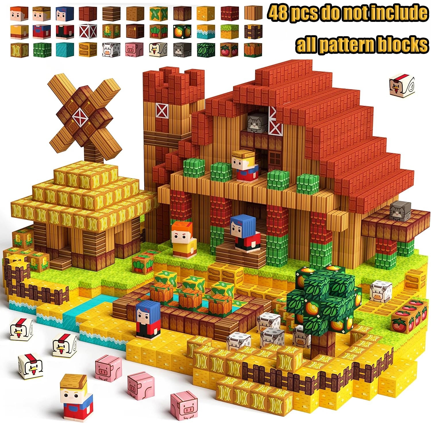 Mine World Magnetic Building Blocks