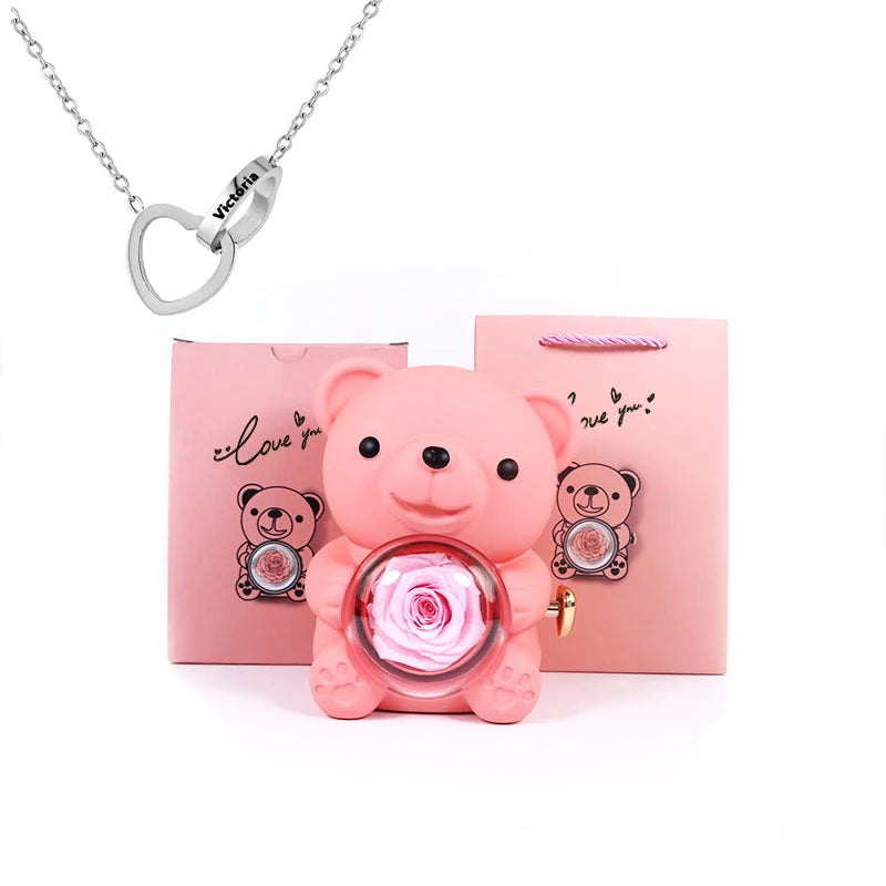 Rotating Bear Gift Box