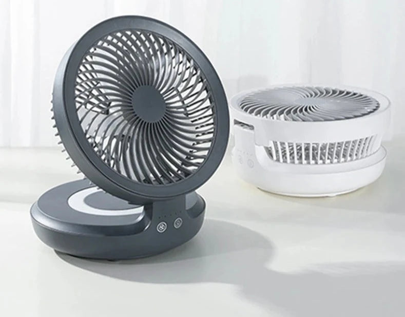 USB Rechargeable Fan with Lamp