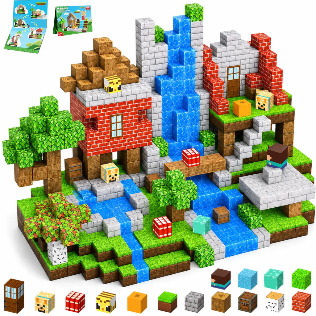 Mine World Magnetic Building Blocks